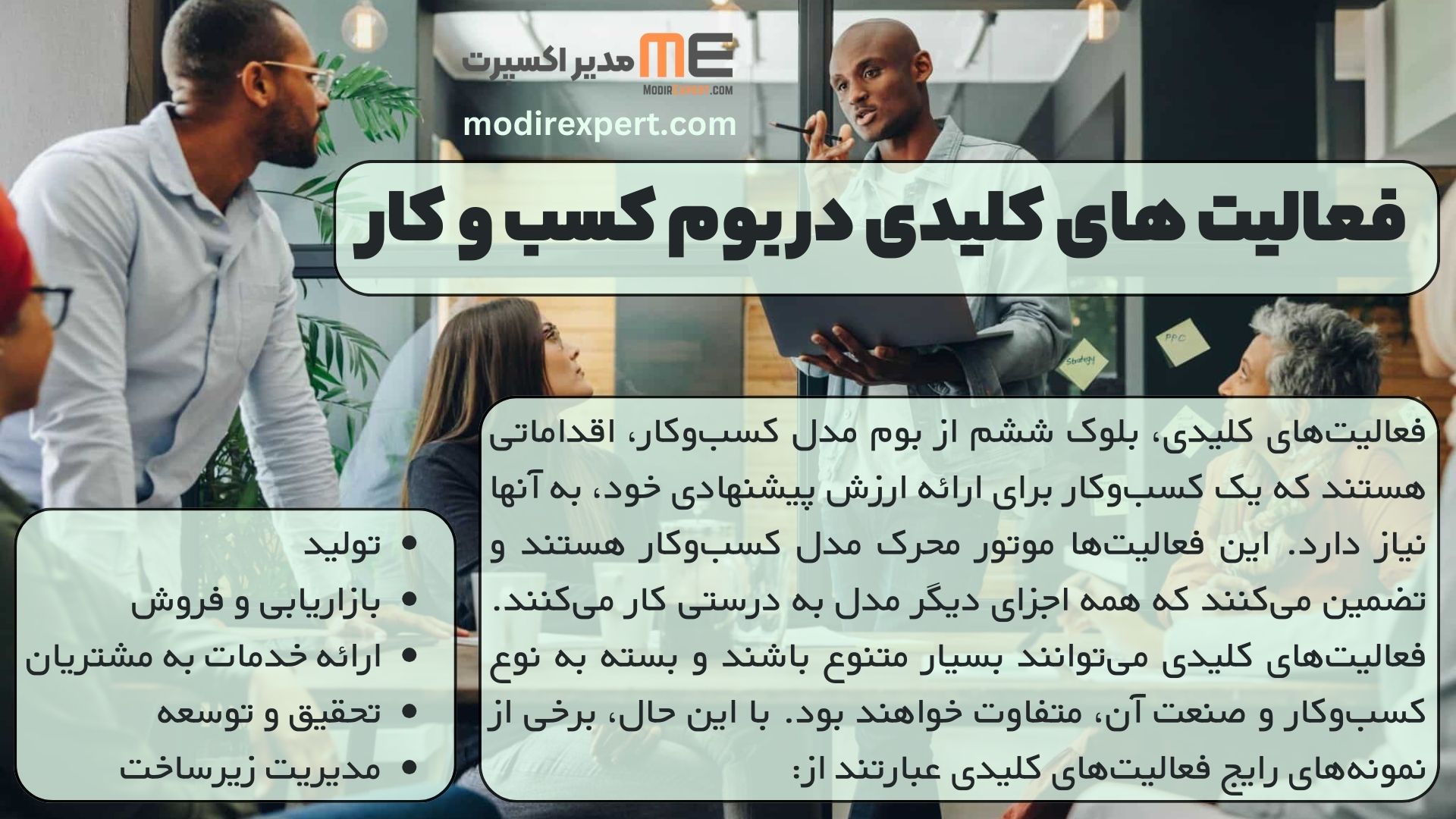 فعالیت های کلیدی در بوم کسب و کار