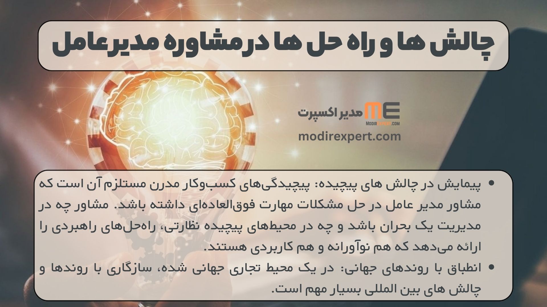 چالش ها و راه حل ها در مشاوره مدیر عامل