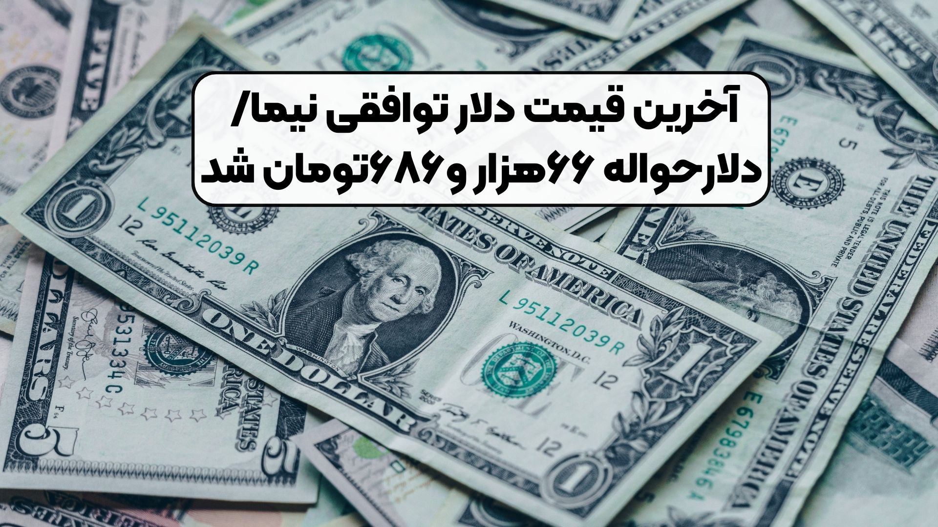 آخرین قیمت دلار توافقی نیما/ دلارحواله ۶۶هزار و۶۸۶تومان شد
