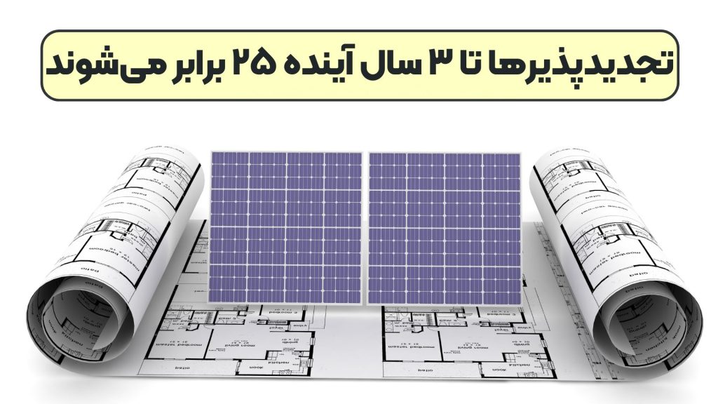 تجدیدپذیرها تا ۳ سال آینده ۲۵ برابر می‌شوند