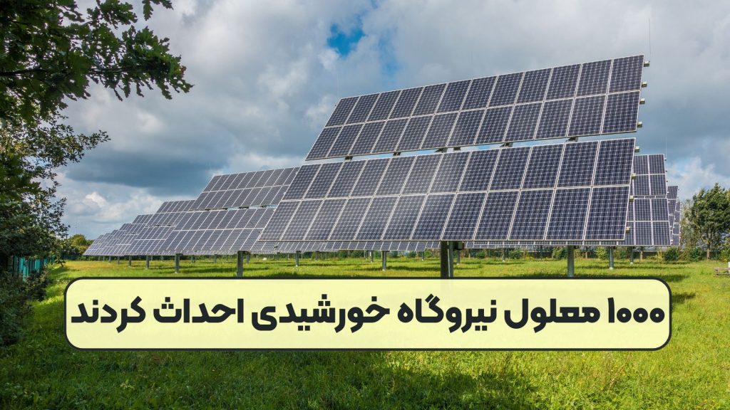 ۱۰۰۰ معلول نیروگاه خورشیدی احداث کردند