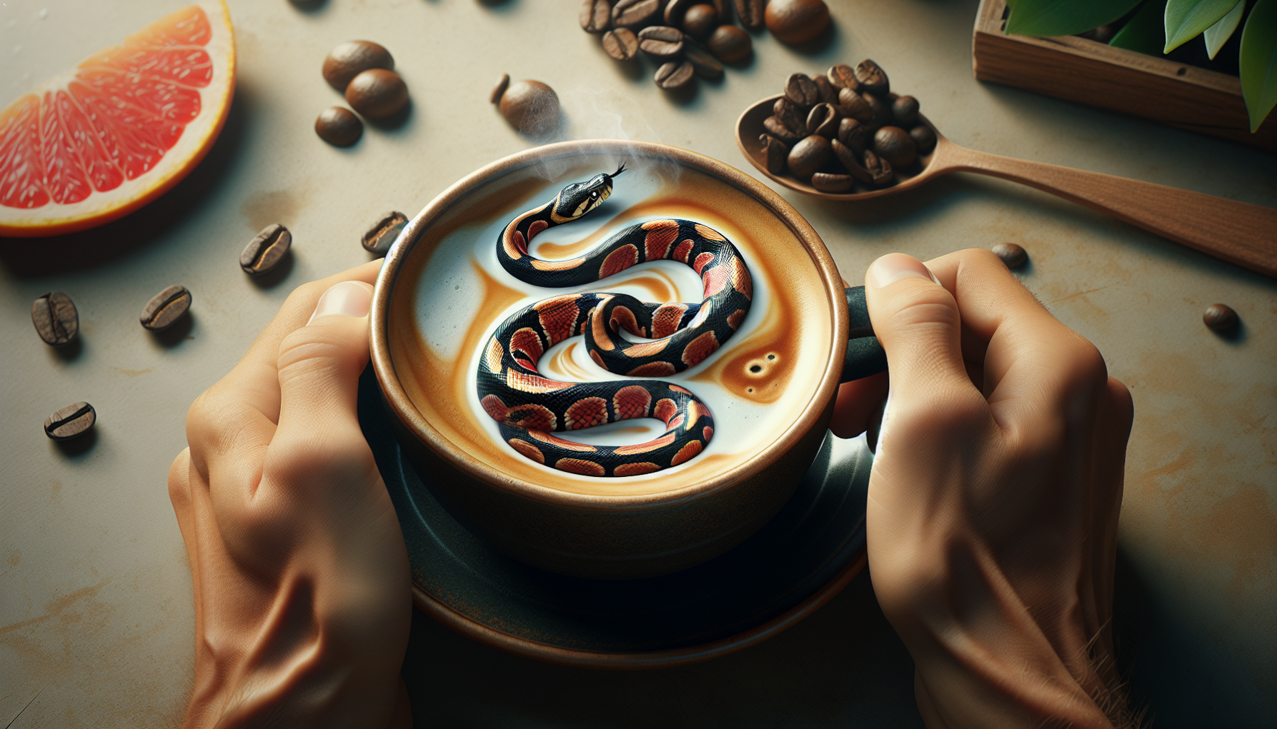 مار در فال قهوه